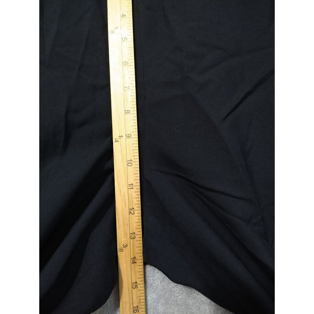 Brooks Brothers Dress Pants Womens 14 Petite Black Wool Flat Front High Rise - Picture 4 of 9